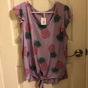 NWT My Story Cap Sleeve Tee
